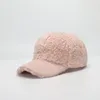 Ball Caps Winter Hats For Women Baseball Cap Snapback Thickened Warm Cashmere Casquette Korean Casual Solid Simple