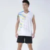 Chemises de volley-ball Hommes Chemise de badminton ping-pong T-shirts sans manches Ensemble de tennis de table Jeu d'équipe Course à pied Sport Fitness Gym 240304