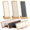 Jewelry Pouches Solid Bamboo Wooden Multiple Necklaces Easel Display Stand Holder Board Bracelet