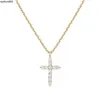 Designer Necklace 14k Gold Plated Cross for Women Pendant Necklaces Sfb2