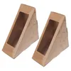 Take Out Containers 100pcs Window Pastry Dessert Paper Boxes Sandwich Wrapping