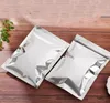 100pcs 알루미늄 호일 실버 Zip Lock Resealable Packaging Bags 지퍼 광택 mylar 포장 주머니 커피 커피 패키지 bag7719167