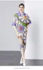 Casual Dresses Elegant 2024 Summer Runway Pleated Shirt Dress Miyake Style Slå ner Neck Batwing Sleeve Single Breasted Loose Robe Vestidos