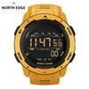 North Edge Men Digital Watch Men's Sports Watches Dual Time Pedsepeter Clock Clock Cloving 50m Watch Digital Watch Clock334S
