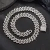 Kubansk länkkedja armband designer halsband moissanit kedja hänge halsband is ut passera diamant testare sterling silver halsbands vvs för män sasoda12