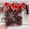 Akcesoria do włosów przedłużenie puszyste imprezę codziennie dzieci czerwone dziecko peruki włosy do włosów Dzieci Bowknot Hairclip
