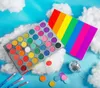 Großhandel Make-up Matte Glitter Lidschatten Pallete Macaron Regenbogen Helle Neon Pigment Lidschatten Palette Private Label Kosmetik 240226