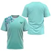 Camiseta masculina marca camiseta tênis de mesa e badminton terno de treinamento verão diário esportes camisa grande respirável manga curta topo