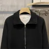 Maglioni da uomo Abbigliamento da uomo Giacca con colletto nero Cardigan lavorato a maglia per uomo Cappotto con cerniera Zip-up Large Big Size Vecchio stile coreano Overfit S