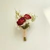 Dekorativa blommor Bröllop Corsage Groom Groomsmen Boutonniere Ceremony Anniversary Formell middag