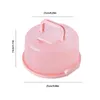 Draagbare Plastic Ronde Taartdoos Handvat Gebak Opslaghouder Dessert Container Cover Case Bakvormen Accessoires 240226