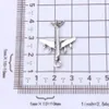 100pcsロット古代銀合金飛行機航空機チャームチャームペンダントDIYジュエリー作成調査結果27x21mm261i