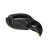 New Arrival Ashtray Anniversary Unique Black Leaf Shaped Ceramic Cigar Ashtray with a gift box8649717