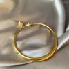 Bangle Vintage Lotus Open Armband Exquisite Jewel Neo-Chinese Style Golden Lovely Luxury Women Hand Jewelry Par