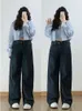 Jeans larghi oversize da 300 kg, nuovo autunno e inverno per le donne, pantaloni a gamba dritta dimagranti Mm paffuti, marchio di pantaloni da donna