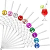 Disposable Cups Straws Mirror Discos Balls Drinking Decor For Party Wedding Birthday Coffee Shop