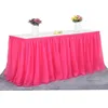 Saia de mesa 183x77 cm tutu tule utensílios de mesa pano festa de casamento chá de bebê decoração de casa rodapé aniversário2888