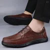 Casual Shoes Trend Warm Plush Men Loafers Business Comfort Ultralight Elegant Brown Oxford Flats High Quality