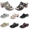 Сандалии, обувь на низком каблуке, лето 2024, женские каблуки, сетчатая поверхность для отдыха для мам, черный, белый, красный, зеленый, большой размер 36–42 O2 GAI 943 37906