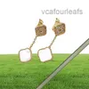 Van Four Leaf Clover Earrings Cleef Luxury Stud Earrings Designer Love Earring Clef Jewelry Gift Party Clover Screw Wedding Par Par Fashion Mycket bra 00523863597