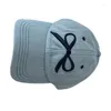 Visors Embroidered Bowtie Hat Caps Long Brims Baseball Fashion Peaked