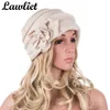 Elegant 1920s Style Ladies Hats Winter Beret Beanie for Women Bucket Cloche Cap 100 Boiled Wool Warm A376 240227