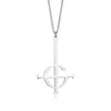 Chains Silve Cross Ghost Bc Nameless Ghoul Necklace Pendant Grucifix Papa Emeritus Patch Women Men Stainless Steel Jewelry257u