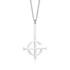 Kedjor Silve Cross Ghost BC Nameless Ghoul Necklace Pendant Grucifix Papa Emeritus Patch Women Men rostfritt stål smycken257U