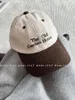 Ball Caps Autumn And Winter Niche Corduroy Embroidered Letters Baseball Hat Men's Women's Wide Brim Face-Looking Small Peaked Cap