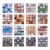 Wall Stickers 10Pcs 10cm PVC Mosaic Self Adhesive Tile Backsplash Moisure-Proof Sticker DIY Bathroom Kitchen Home Decoration Decals