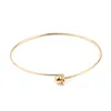 Bangle Stainless Steel Bangles Bracelets Circle Ring Gold Color Adjustable 21cm(8 2/8") Long For DIY Jewelry Making 1 Piece