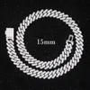 Rts 13mm 15mm 20mm Hip Hop Chain Sterling Silver Pass the Diamond Test Moissanite Cuban for Men Necklace