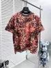 2024SS 군 체커 보드 자수 패턴 패션 패션 캐주얼 성격 남자 짧은 슬리브 셔츠 여자 티셔츠 티셔츠 셔츠 폴로 디자이너 티셔츠 남성 디자이너 S-XL