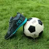 Men Turf Indoor Soccer Shoes Football Boots Comfortable Training Ultralight NonSlip Futsal Cleats Long Spikes High Ankle 240228