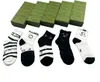 Designers Mens Womens Socks Luxurys Sport Winter Mesh Letter Printed Brands Cotton Man Femal Sock med Box Set For Gift