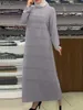 Этническая одежда Ближневосточные платья-хиджабы Мусульманская мода Абая для женщин ZANZEA Негабаритный халат Турция Кафтан Исами Рамадан Арабский