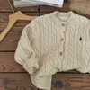 Pull pour enfants pour garçons et filles, nouveau produit de printemps, Cardigan tricoté en pur coton, pull pour bébé