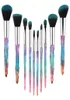 Cosmetic Beauty Tool 10 Pcs Crystal Handle Makeup Brush Sets Premium Synthetic For Foundation Powder Concealers Eye Shadows Make u4181290