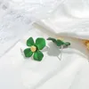 Серьги-гвоздики из стерлингового серебра 925 пробы, женские милые серьги синего или зеленого цвета с большим цветком, ювелирные изделия для женщин и девушек, мода