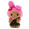 Neue Puppe Kawaii Kuromi My Melody Hawaii Limited schwarze Lederkatze Puppe Mädchen Geburtstag Valentinstag Geschenk