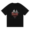 T-shirt Rhude Summer Designer T-shirt Men T-shirts Tops Luxury Lettre imprimé Shirt Mens Femmes Vêtements à manches courtes S-xl Tshirts Fashions Brand