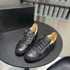 Elegancka marka biała czarna oryginalna skórzana buty męskie buty Portofino Zipp koronki w górę Flats Skateboard Low Top Treners Treners Treners Technical Rozmiar 38-46box