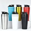 Stainless Steel Protein Shaker Cup Portable Fitness Sports Mug Nutrition Blender Cup Water Bottles Water Cup Portable Shakers 240306