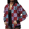 Abbigliamento etnico Elegante stampa colorata 2024 Giubbotti bomber da donna Cappotto corto stile street africano Abiti femminili Ankara personalizzati