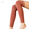 Chaussettes d'hiver pour femmes, au dessus du genou, hautes et longues, jambières, sans pieds, en tricot, cuissardes, bas