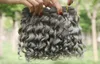 Sliver Grey Deep Wave Human Hair Bundles Peruvian Virgin Hair Extension Raw Indian Deep Curly 3 번들 Dealss4708639