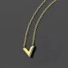 Luxury designer V Necklace Women Stainless Steel Gold Chain Necklaces Fashion Couple Jewelry Gifts for Woman Accessories Wholesale