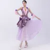 Stage Wear Latin Dance Ballroom Clothes Women V Neck Tassel Tops Flower Skirt Waltz Competition Performance Dress Adult NV19432