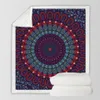Beddingoutlet Mandala filt för vuxna Microfiber Bohemian Plush Sherpa Kasta filt på sängen tunn quilt Cobertor Bedding273V