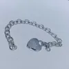 Collana con pendente in argento di designJXJ.s925 Bracciale in pura pesca grande da donna Temperamento semplice a catena spessa Versatile Luce di lusso a forma di tiffanans artigianali